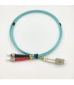 LC-ST Patchcord Zipduplex cable 50/125 OM3 3 mt